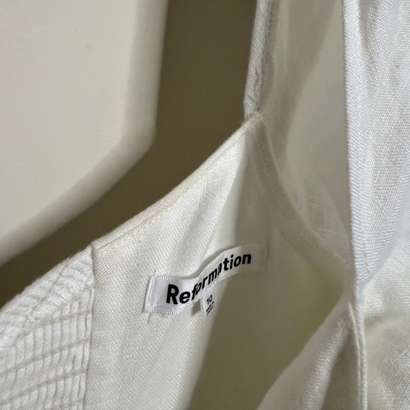 Reformation Belgium Linen Dress in White - Picture 11 of 14